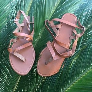 Brown strap sandals